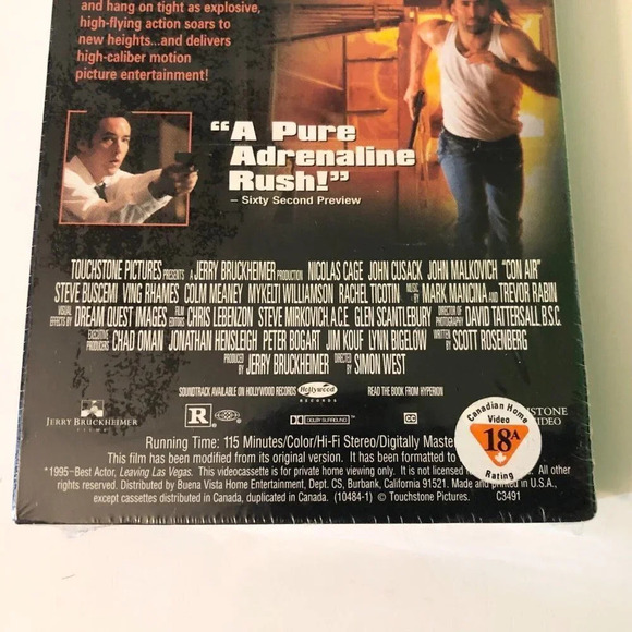 1997 Con Air VHS Nicolas Cage John Cusack Sealed Movie - Picture 11 of 15